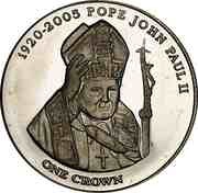 1 Crown - Elizabeth II Pope John Paul II, United Kingdom, 2005 reverse image