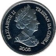 1 Crown - Elizabeth II 4th portrait; VE Day obverse image