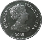 1 Crown - Elizabeth II 4th portrait; VE Day, United Kingdom, 2005 obverse image