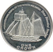1 Crown - Elizabeth II True Blooded Yankee, United Kingdom, 2006 reverse image