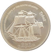 1 Crown - Elizabeth II Tybalt, United Kingdom, 2006 reverse image