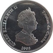 1 Crown - Elizabeth II 4th portrait; coloured obverse image