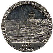 1 Crown - Elizabeth II HMS Colossus, United Kingdom, 2008 reverse image