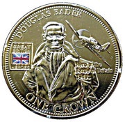 1 Crown - Elizabeth II Douglas Bader, United Kingdom, 2010 reverse image