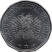 2 Bolivianos Puerto de Cobija obverse image