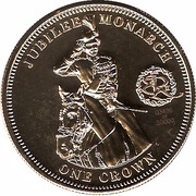 1 Crown - Elizabeth II Jubilee Monarch, United Kingdom, 2010 reverse image