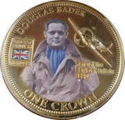 1 Crown - Elizabeth II Douglas Bader; colour, United Kingdom, 2010 reverse image