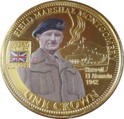 1 Crown - Elizabeth II Field Marshal Montgomery; colour, United Kingdom, 2010 reverse image