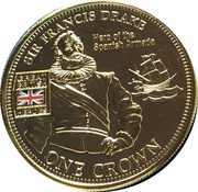 1 Crown - Elizabeth II Sir Francis Drake, United Kingdom, 2010 reverse image