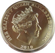 1 Crown - Elizabeth II Winston Churchill; colour obverse image