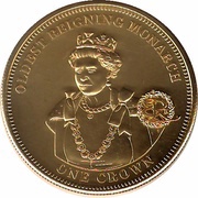 1 Crown - Elizabeth II Oldest Reigning Monarch, United Kingdom, 2011 reverse image