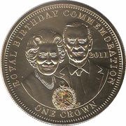1 Crown - Elizabeth II Royal Birthday Commemoration, United Kingdom, 2011 reverse image