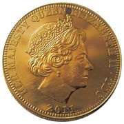 1 Crown - Elizabeth II Royal Wedding - Coat of Arms obverse image