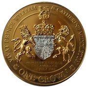 1 Crown - Elizabeth II Royal Wedding - Coat of Arms, United Kingdom, 2011-2013 reverse image