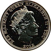 1 Crown - Elizabeth II 4th portrait; On Land obverse image