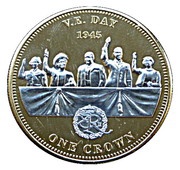 1 Crown - Elizabeth II V.E. Day, United Kingdom, 2012 reverse image