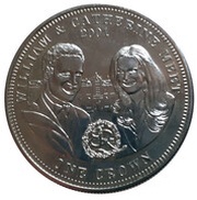 1 Crown - Elizabeth II Prince William and Catherine Meet, United Kingdom, 2013 reverse image
