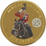 1 Crown - Elizabeth II Jubilee monarch, United Kingdom, 2014 reverse image