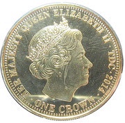 1 Crown - Elizabeth II Papal Inauguration - Totus Tuus obverse image