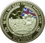 1 Crown - Elizabeth II John McCrae 1915, United Kingdom, 2014 reverse image