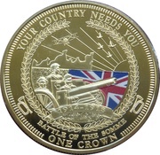 1 Crown - Elizabeth II The Battle of the Somme, United Kingdom, 2014 reverse image