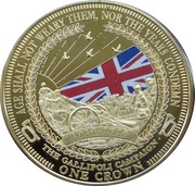1 Crown - Elizabeth II The Gallipoli Campaign, United Kingdom, 2014 reverse image