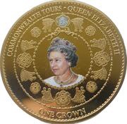 1 Crown - Elizabeth II Commonwealth Tours, United Kingdom, 2015 reverse image