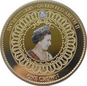 1 Crown - Elizabeth II Investiture, United Kingdom, 2015 reverse image