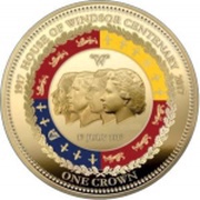 1 Crown - Elizabeth II 100 Years of House of Windsor, United Kingdom, 2017 reverse image