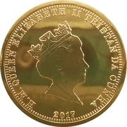 1 Crown - Elizabeth II Sapphire Jubilee; Gold obverse image