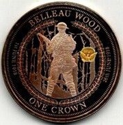1 Crown - Elizabeth II 100th Anniversary U.S. In WWI - Belleau Wood, United Kingdom, 2017 reverse image