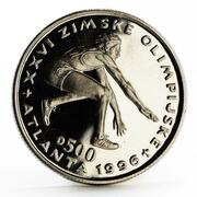 500 Dinara Olympics - Long Jumper, Bosnia and Herzegovina, 1996 reverse image
