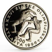 500 Dinara Olympics - Fencers, Bosnia and Herzegovina, 1996 reverse image