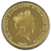 1 Crown - Elizabeth II Platinum Wedding - Catherdral; Gold obverse image