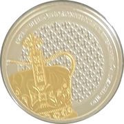1 Crown - Elizabeth II Coronation; St. Edward's Crown, United Kingdom, 2018 reverse image