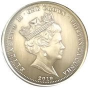 1 Crown 50th Anniversary of the Apollo 11 Moon-landing, United Kingdom, 2019 obverse image