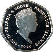 50 Pence - Elizabeth II Macaroni Penguin obverse image