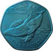 50 Pence - Elizabeth II The Antarctic Blue Whale, United Kingdom, 2022 reverse image