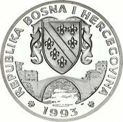 750 Dinara Olympics - Bobsled obverse image