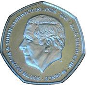 50 Pence - Charles III Royal Coat of Arms obverse image