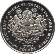 2 Pounds - Elizabeth II Queen Mother, United Kingdom, 2000 reverse image