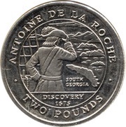 2 Pounds - Elizabeth II Discovery of South Georgia, United Kingdom, 2000 reverse image