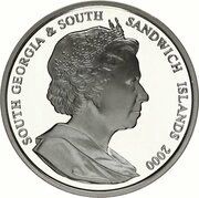2 Pounds - Elizabeth II Discovery of South Georgia; Silver Proof issue obverse image