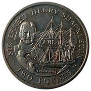 2 Pounds - Elizabeth II Sir Ernest Henry Shackleton, United Kingdom, 2001 reverse image