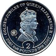 2 Pounds - Elizabeth II Golden Jubilee, United Kingdom, 2002 reverse image