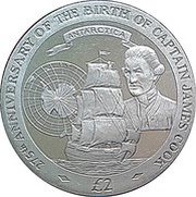 2 Pounds - Elizabeth II Captain James Cook, United Kingdom, 2003 reverse image