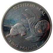 2 Pounds - Elizabeth II Elephant Seal, United Kingdom, 2006 reverse image