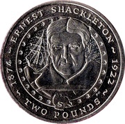 2 Pounds - Elizabeth II Ernest Shackleton, United Kingdom, 2007 reverse image
