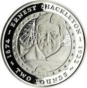 2 Pounds - Elizabeth II Ernest Shackleton, United Kingdom, 2007 reverse image