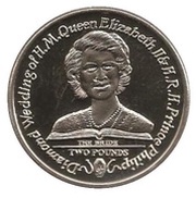 2 Pounds - Elizabeth II Diamond Wedding, United Kingdom, 2007 reverse image